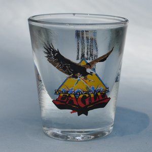 vintage marriott's great the american eagle roller coaster shot glass (299w)